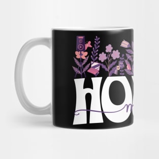 HOUSE MUSIC  - Beats In Bloom (white/purple/pink) Mug